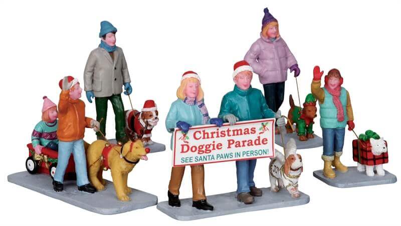 Kerstfiguur Christmas doggie parade LEMAX
