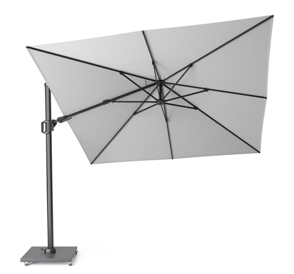 Zweefparasol Challenger Zijwaarts Kantelbaar (T2) 3x3 meter wit zonwering Platinum