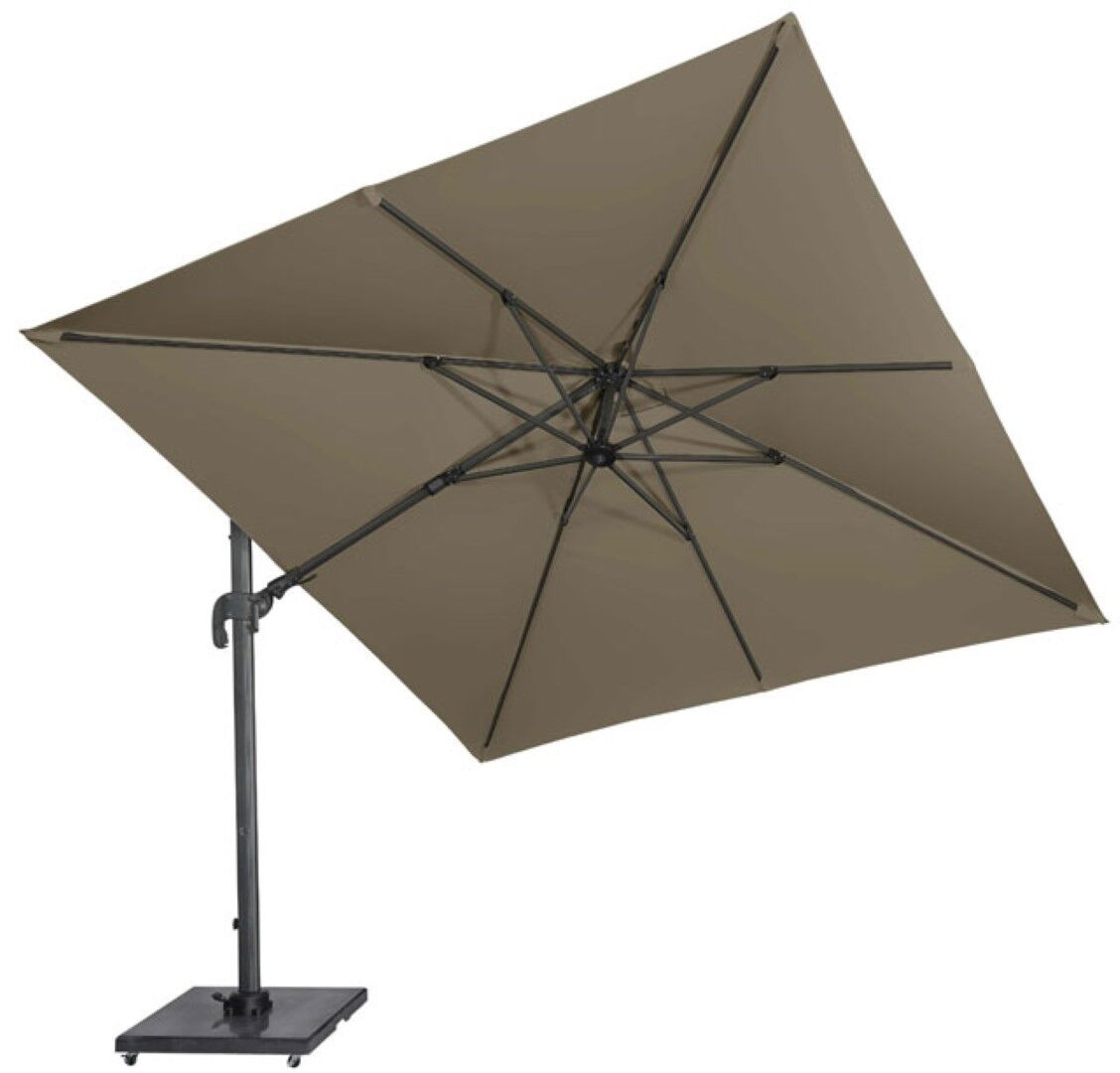Zweefparasol Solarflex Zijwaarts Kantelbaar (T2) taupe 300x300 cm zonwering Platinum