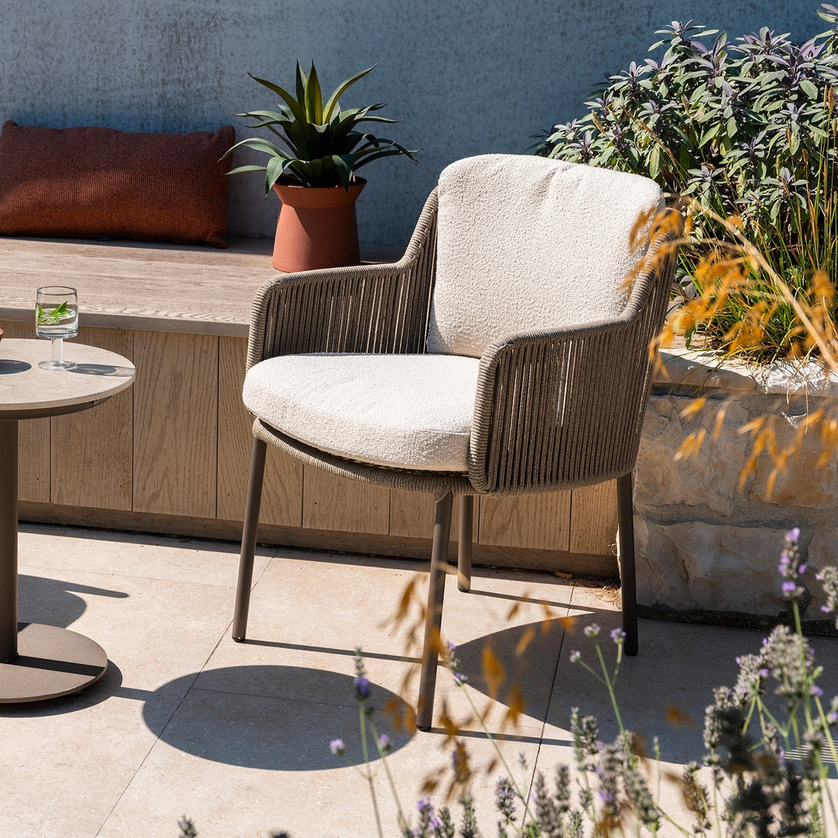 4 Seasons Outdoor Bernini dining chair Platinum