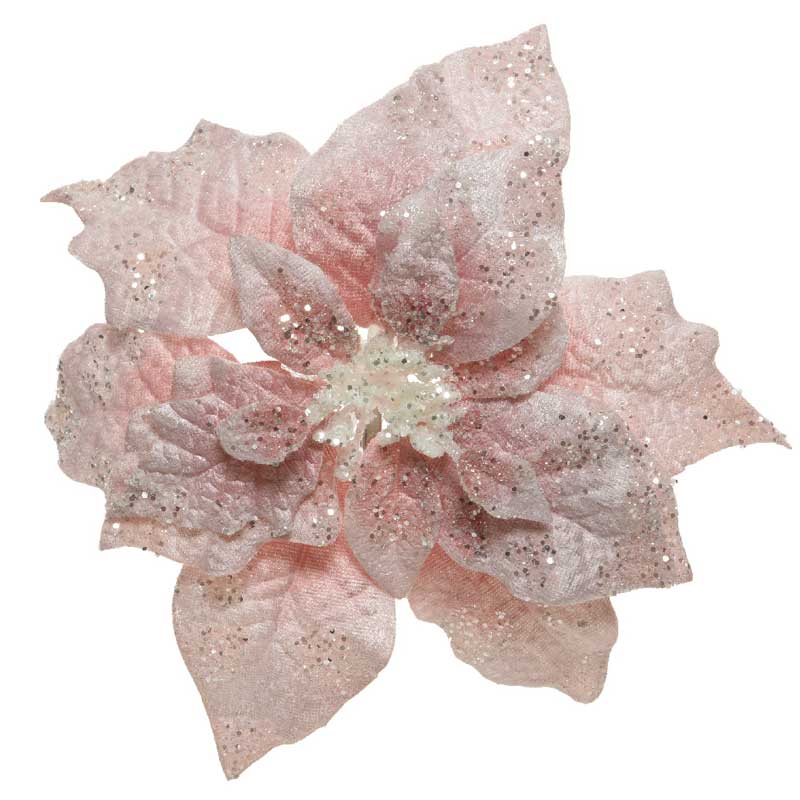 Poinsettia pes fluweel l7b16h16c rz kerst Everlands