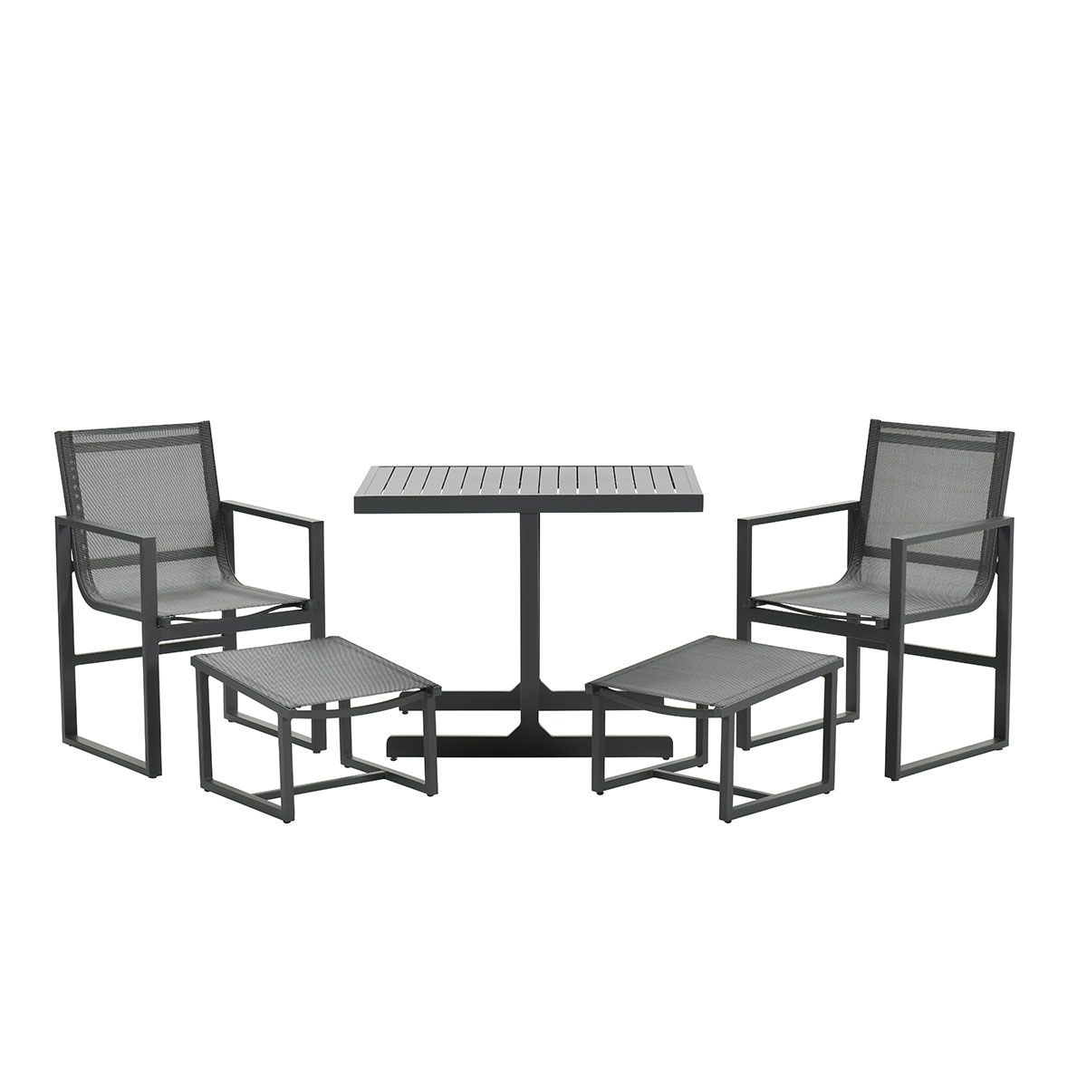 Alabama balkonset 5-dlg carbon black/antraciet Garden Impressions