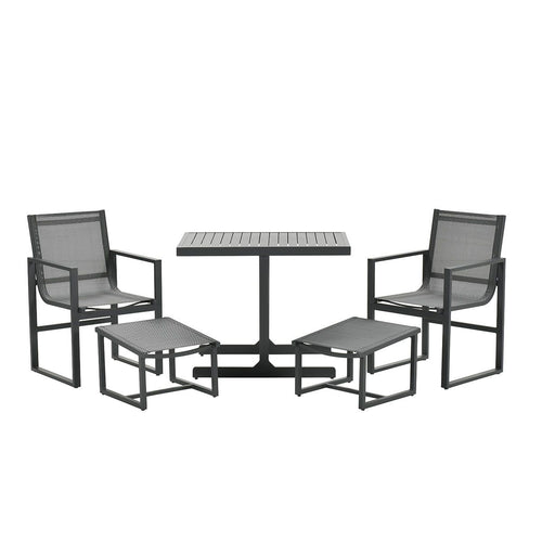 Alabama balkonset 5-dlg carbon black/antraciet Garden Impressions