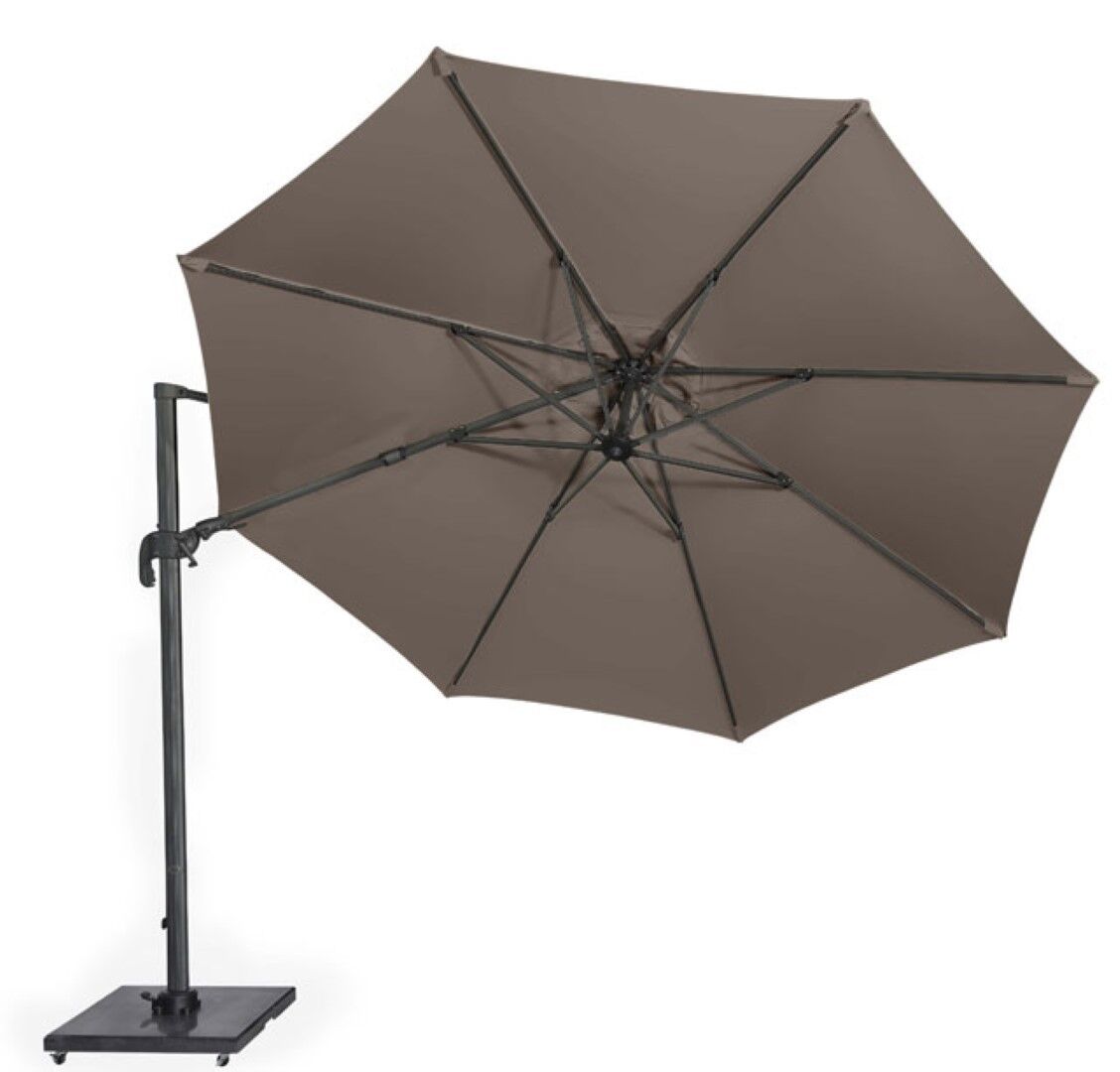 Platinum Solarflex T2 Havanna Ø350 cm – ronde parasol; afgebeelde voet niet inbegrepen