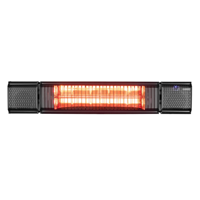 Heat and Beat elektrische terrasverwarmer zwart Eurom